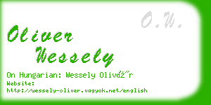 oliver wessely business card